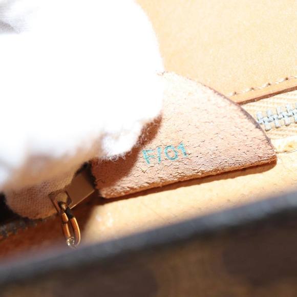 CELINE Macadam Canvas Hand Bag PVC Leather Brown Gold Auth bs16599 - Picture 12 of 16